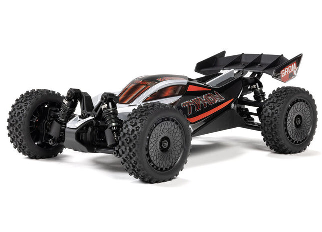 Arrma 1/14 TYPHON GROM 223S DSC 4X4 RTR Brushless Buggy, Silver