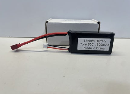 Zeda Power 2S 1500mAh 60C LiPo Battery – T Plug Product Code: Zeda Mini 1500 60C