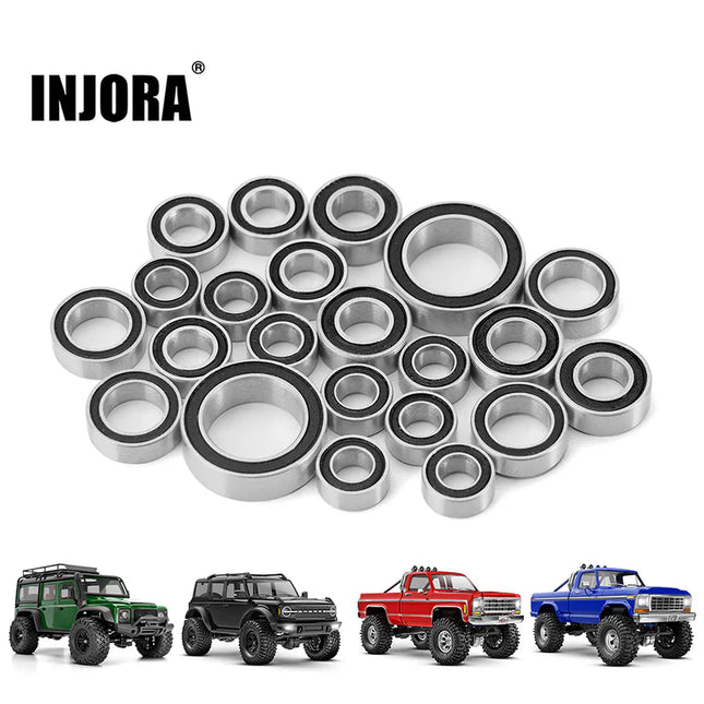 INJORA 22PCS Steel Sealed Bearing Kit for 1/18 TRX4M – 4M-03
