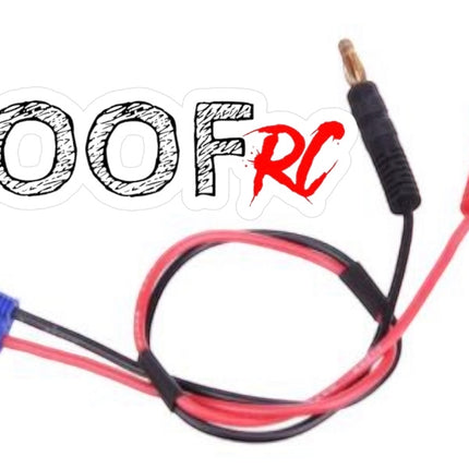 Boof RC EC2 Female to 4.0mm Banana Plug Cable (18AWG, 30cm)