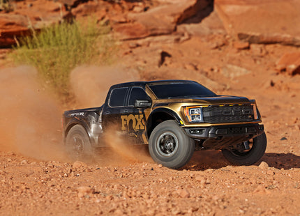Traxxas Ford Raptor R 4x4 Ultimate VXL Brushless RTR 1/10 4WD Truck  (Fox 1 Black / Fox 2 Orange / FOXSE Gold) — #101177-4