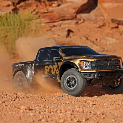 Traxxas Ford Raptor R 4x4 Ultimate VXL Brushless RTR 1/10 4WD Truck  (Fox 1 Black / Fox 2 Orange / FOXSE Gold) — #101177-4