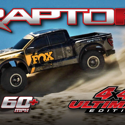 Traxxas Ford Raptor R 4x4 Ultimate VXL Brushless RTR 1/10 4WD Truck  (Fox 1 Black / Fox 2 Orange / FOXSE Gold) — #101177-4