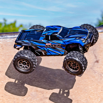 Traxxas Mini Maxx® Brushless 1/16 4WD RTR Monster Truck (Black, Blue, Green OR Orange) w/TQ™ 2.4GHz Radio, Battery & Charger