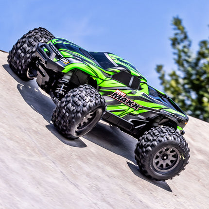 Traxxas Mini Maxx® Brushless 1/16 4WD RTR Monster Truck (Black, Blue, Green OR Orange) w/TQ™ 2.4GHz Radio, Battery & Charger