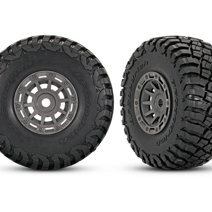 Traxxas 1.4" Gray Wheels w/ BFGoodrich® Mud-Terrain™ Tires MINI-SLASH (2) – 10870-GRAY