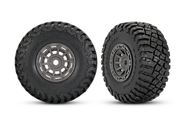 Traxxas 1.4" Gray Wheels w/ BFGoodrich® Mud-Terrain™ Tires MINI-SLASH (2) – 10870-GRAY