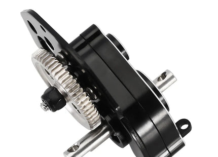 INJORA CNC Aluminum Complete Transmission Gearbox for Axial SCX24 & AX24 – SCX24-130 (Red or Black)