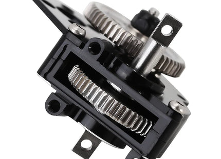 INJORA CNC Aluminum Complete Transmission Gearbox for Axial SCX24 & AX24 – SCX24-130 (Red or Black)