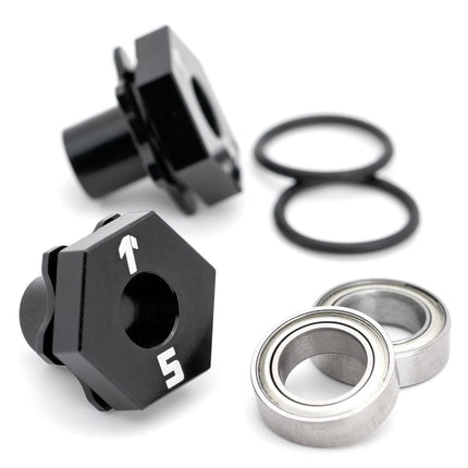1UP Racing Team Associated TC8 Aluminum DirectHex Hub Axles (2) – 5mm Offset (1UP-15535)