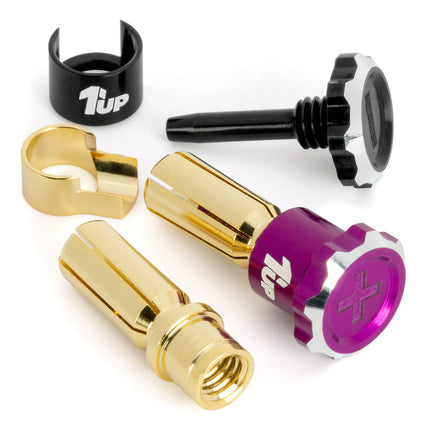 1up Racing Lockdown Adjustable Bullet Plugs (Multiple Colors Available!)