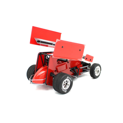 1RC Racing Sprint Car 4.0 1/18 Brushless RTR 2WD Oval Racer (Red, Black, OR Clear) w/2.4GHz Radio, Battery & Charger