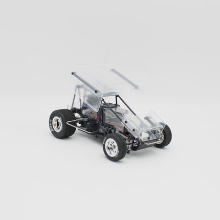 1RC Racing Sprint Car 4.0 1/18 Brushless RTR 2WD Oval Racer (Red, Black, OR Clear) w/2.4GHz Radio, Battery & Charger