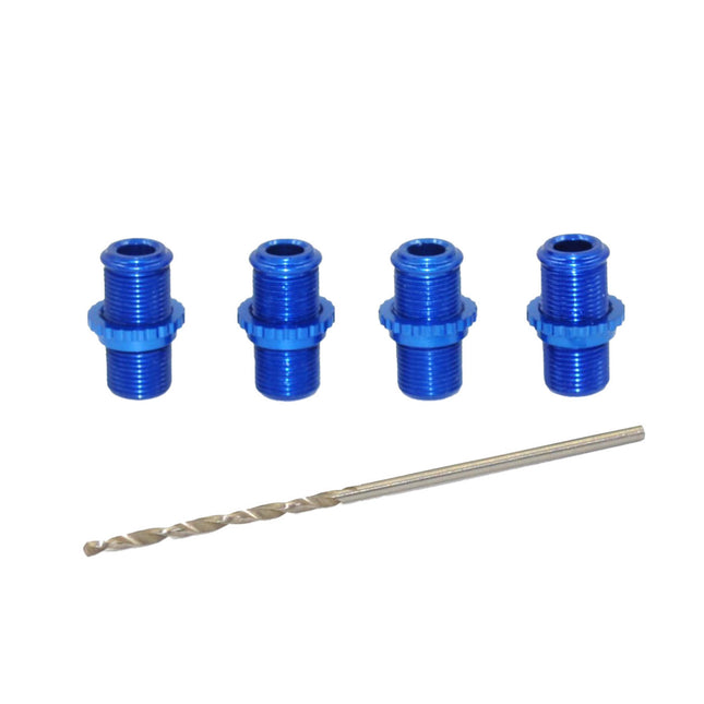 1RC Racing 1/18 Threaded Aluminum Shock Body Set (Blue) (4) (1RC5007)