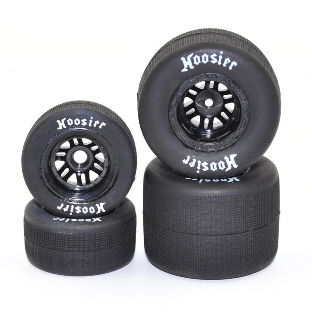 1RC Racing 1/18 Asphalt Sprint Car Tires (Black) (Soft) (4) – Front & Rear – 1RC5582