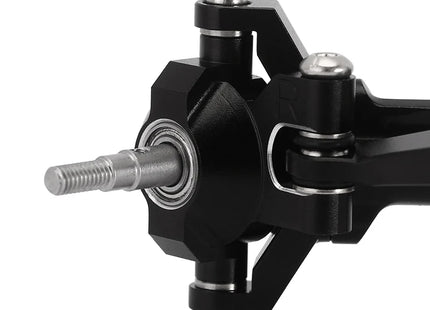 INJORA +4mm Extended Aluminum Front & Rear Complete Axles for 1/18 TRX4M / TRX4MT — 4M-61FR