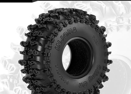 INJORA 1.0" Cling On Tires (64 × 24 mm) for 1/18 & 1/24 RC Crawlers – T1020