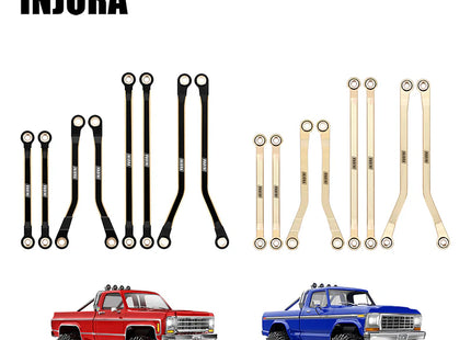 INJORA Brass High Clearance Links for 1/18 TRX4M High Trail K10 & F150 – 4M-97 (Brass or Black Brass)