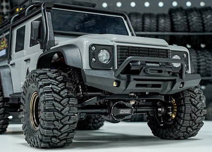 INJORA +4mm Extended Aluminum Front & Rear Complete Axles for 1/18 TRX4M / TRX4MT — 4M-61FR