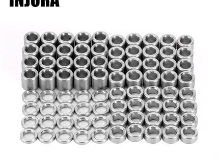 INJORA 80-Piece M2.5 Stainless Steel Spacer Washer Shim Set for 1/18 TRX4M Mods – 4M-52