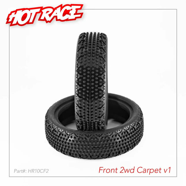 HotRace Mini-Pin Slim LP 2.2" 1/10 Carpet 2WD Front Buggy Tires (2)