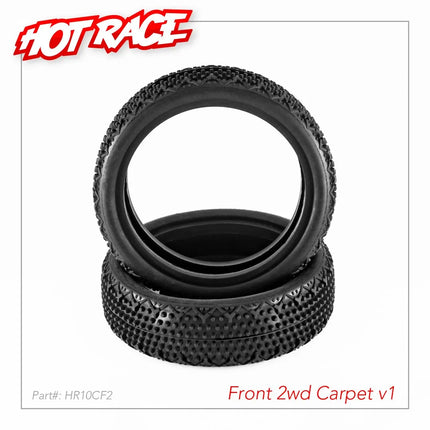 HotRace Mini-Pin Slim LP 2.2" 1/10 Carpet 2WD Front Buggy Tires (2)