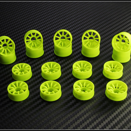 PN Racing Mini-Z 2WD Machine Cut 10-Spoke Rear Wheels F1 – 210YR0-210YR3 / 210WR0-210WR3