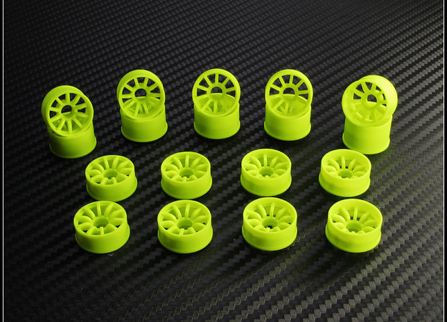 PN Racing Mini-Z 2WD Machine Cut 10-Spoke Rear Wheels F1 – 210YR0-210YR3 / 210WR0-210WR3