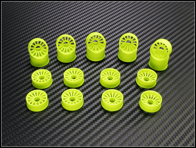 PN Racing Mini-Z 2WD Machine Cut 16-Spoke Front Wheels – 216YF0-216YF3 / 216WF0-216WF3