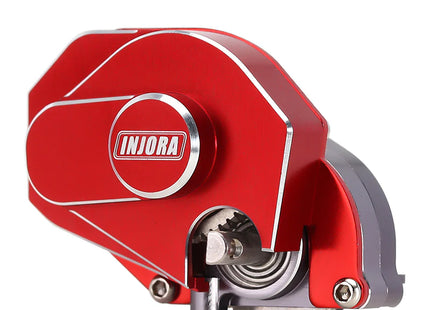 INJORA CNC Aluminum Complete Transmission Gearbox for Axial SCX24 & AX24 – SCX24-130 (Red or Black)