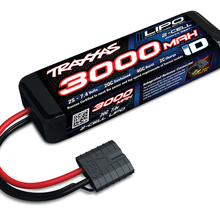 Traxxas 3000mAh 7.4V 2-Cell LiPo Battery w/ iD® Connector (Part #2827X)