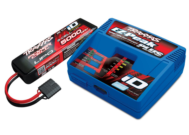 Traxxas EZ-Peak 3S LIPO "Completer Pack" includes includes 2970 iD® charger (1), 2872X 5000mAh 11.1V 3-cell 25C LiPo iD® battery (1)) - 2970-3S
