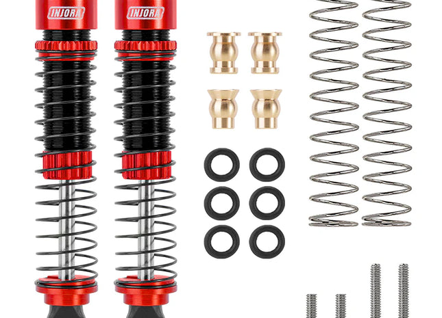 INJORA 59mm Long Threaded Oil Shocks for 1/18 TRX-4M (Set of 2) – 4M-42  Available Colors: Red • Black • Gray