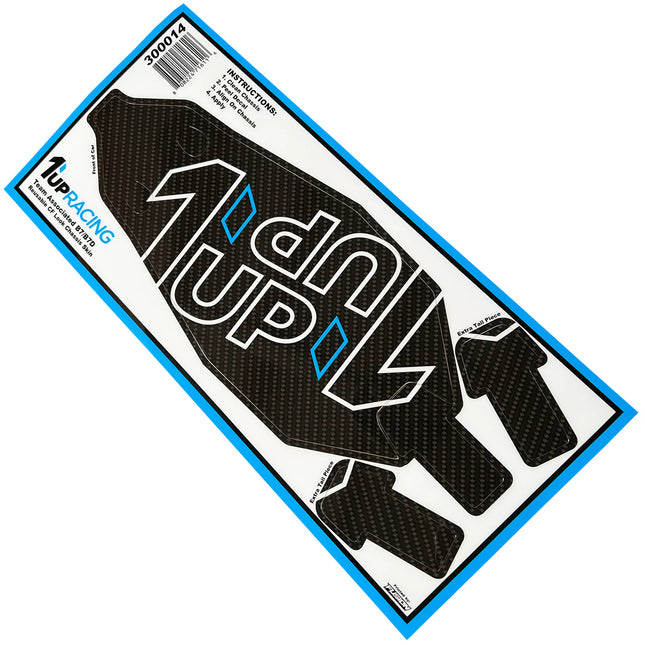1up Racing CARBON FIBER Look Chassis Skin – AE RC10B7/B7D 1UP-300014