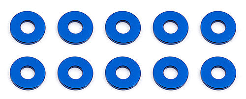 Team Associated 7.8x1.0mm Aluminum Bulkhead Ball Stud Washers – Blue (10) – Part 31385