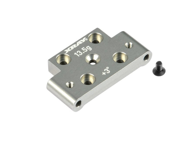 XRAY Aluminum Front Lower Arm Mount +3° / -3° (Swiss 7075 T6) 322317