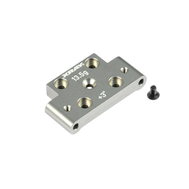 XRAY Aluminum Front Lower Arm Mount +3° / -3° (Swiss 7075 T6) 322317