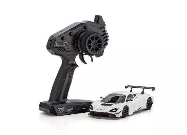Kyosho MR-04 RWD Mini-Z ReadySet w/ McLaren 720S GT3 Body (White) – 32364W