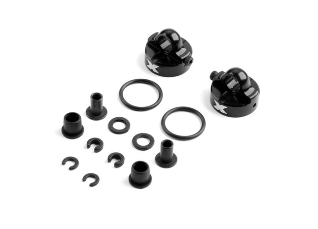 XRAY Aluminum Shock Cap Nut with Vent Hole – Big Bore (2) (368054)