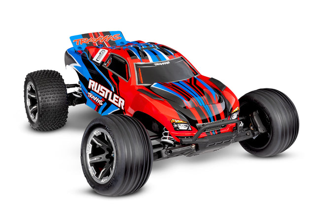 Traxxas Rustler® HD 1/10 RTR 2WD Electric Stadium Truck Colors: Red, Pink, Orange, or Green 37254-8