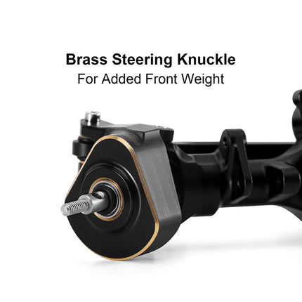 INJORA +4mm Planet Axles with Double Joint Shafts & Brass Steering Knuckles for 1/24 Axial SCX24 – SCX24-190BKFR