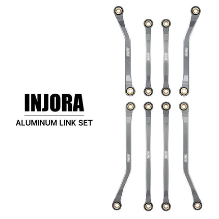 INJORA Aluminum High Clearance Chassis Links Set for 1/18 TRX4M Defender & Bronco – 4M-37