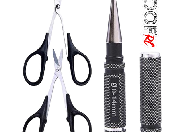 BOOF RC 3-Piece Body Tool Kit – Reamer, Curved & Straight Scissors Part #: BFYZE007A