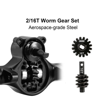 INJORA +4mm Planet Axles with Double Joint Shafts & Brass Steering Knuckles for 1/24 Axial SCX24 – SCX24-190BKFR