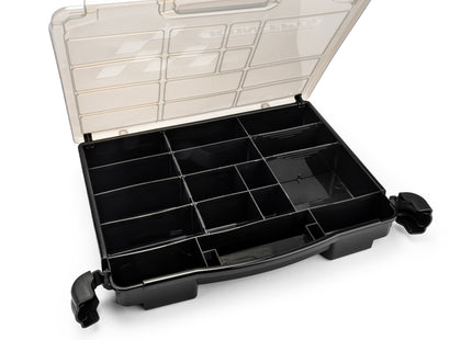 JConcepts Parts Storage Box (Black/Smoke Grey) (14.5" x 11" x 2.37")  SKU: JCO5128-28