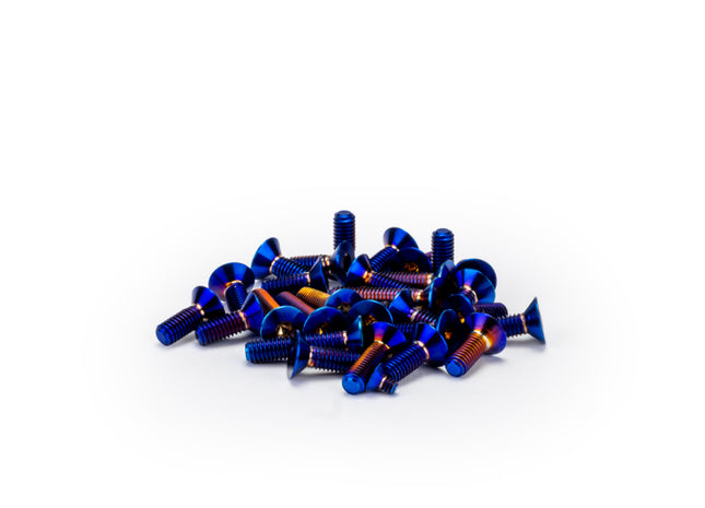 JConcepts RC10 B7/B7D Titanium Lower Screw Set (Blue or Black) — 28pcs  Part#: 5139