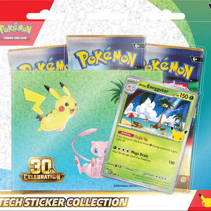 Pokémon TCG: 30th Celebration Tech Sticker Collection – Styles May Vary (10-10449-120)