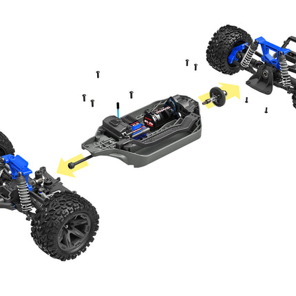 Traxxas Rustler 4X4 BL-2s: 1/10 Scale 4WD Stadium Truck