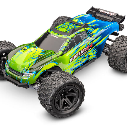 Traxxas Rustler® 4X4 VX3 1/10 RTR 4WD Brushless Stadium Truck (Purple, Red, Green, Blue or Black) w/VX3 ESC, TQi™ Sport 2.4GHz Radio & TSM® (67464-4)
