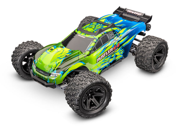 Traxxas Rustler® 4X4 VX3 1/10 RTR 4WD Brushless Stadium Truck (Purple, Red, Green, Blue or Black) w/VX3 ESC, TQi™ Sport 2.4GHz Radio & TSM® (67464-4)